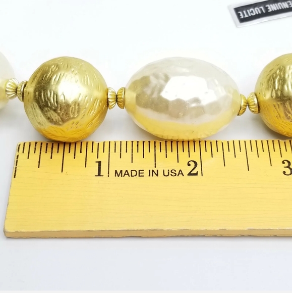 Vtg Large Chunky 18" Necklace Choker Single Strand Genuine Lucite Beads Necklace - Picture 3 of 7